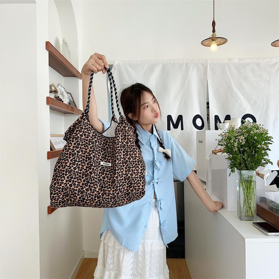 トートバッグ ヒョウ柄 レディース メンズ おしゃれ 20代 キャンバス 大きめ ブランド かわいい 軽量 ランチバッグ | ブランド登録なし | 14
