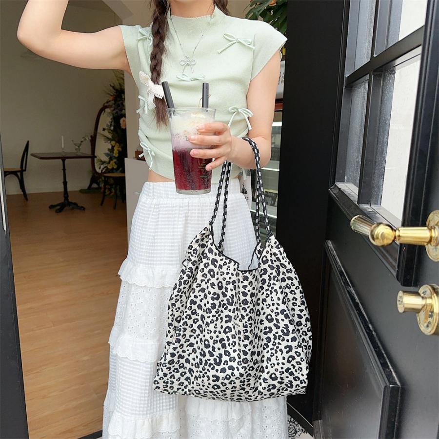トートバッグ ヒョウ柄 レディース メンズ おしゃれ 20代 キャンバス 大きめ ブランド かわいい 軽量 ランチバッグ | ブランド登録なし | 06