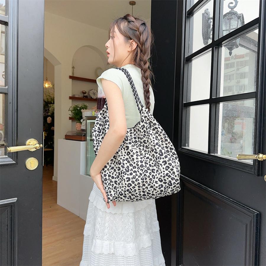 トートバッグ ヒョウ柄 レディース メンズ おしゃれ 20代 キャンバス 大きめ ブランド かわいい 軽量 ランチバッグ | ブランド登録なし | 07