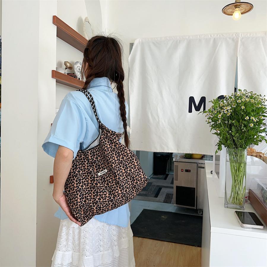 トートバッグ ヒョウ柄 レディース メンズ おしゃれ 20代 キャンバス 大きめ ブランド かわいい 軽量 ランチバッグ | ブランド登録なし | 11