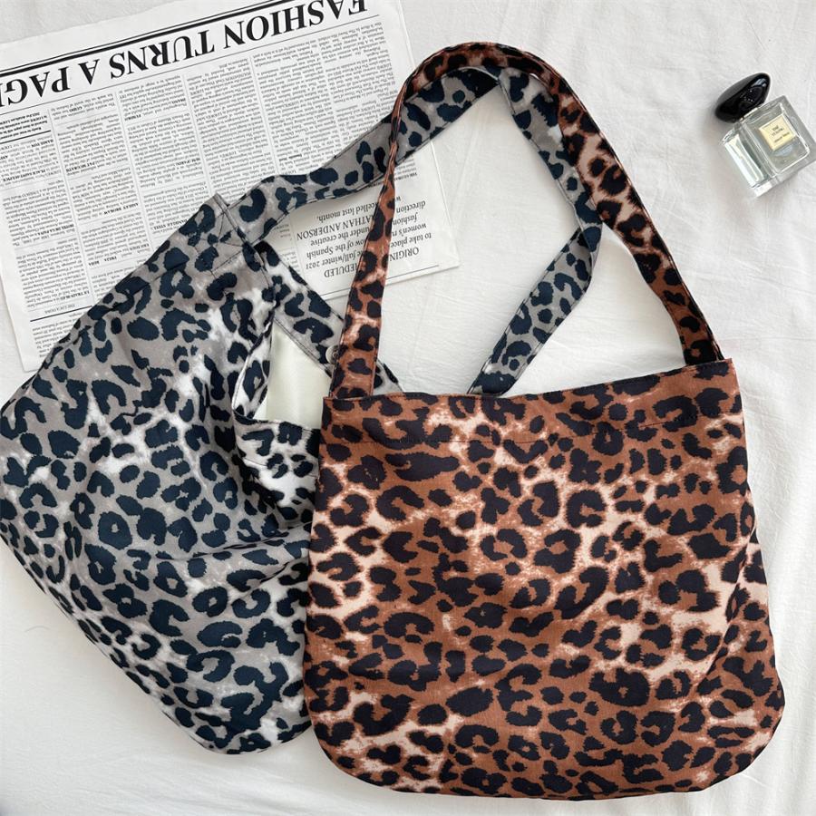 トートバッグ ヒョウ柄 レディース メンズ おしゃれ 20代 キャンバス 大きめ ブランド かわいい 軽量 ランチバッグ 爆買 | ブランド登録なし