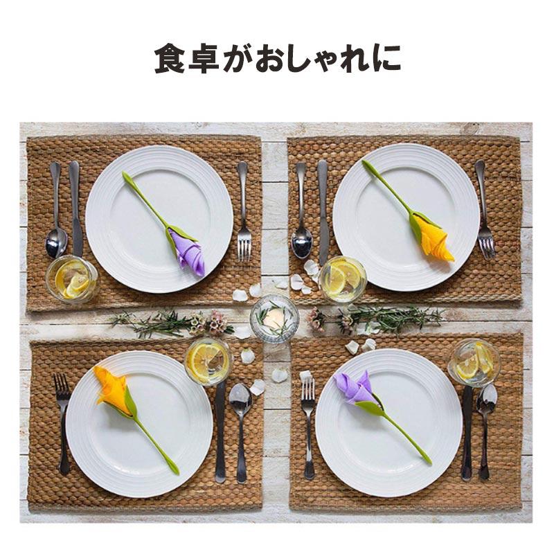 ナプキンホルダー 4個セット おしゃれ ナプキンリング 花 枝 花びら フレンチ イタリアン レストラン 結婚式 披露宴 | ブランド登録なし | 03