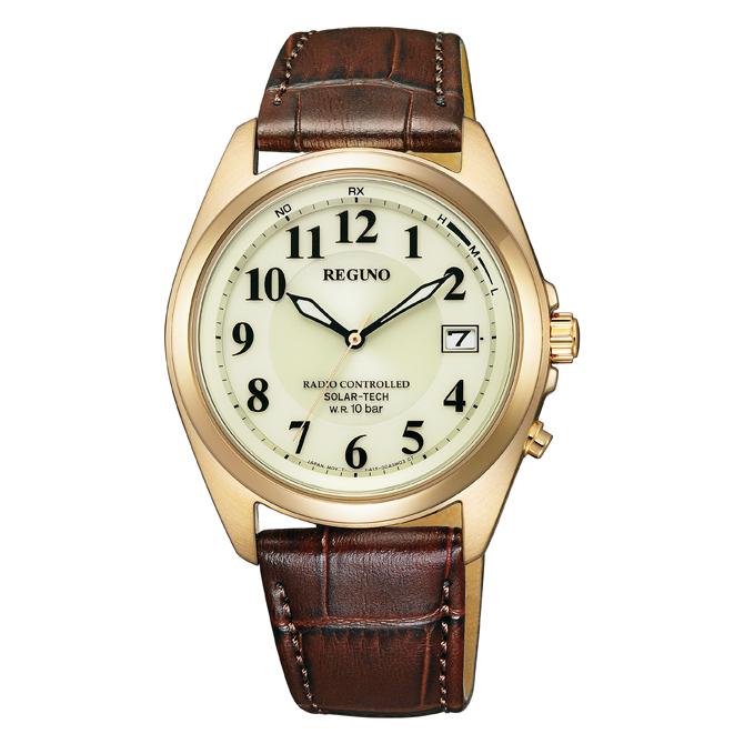 【新品】シチズン CITIZEN REGUNO 腕時計 メンズ KS3-123-80 レグノ ソーラーテック 電波ソーラー ゴールドxブラウン アナログ表示 REGUNO（CITIZEN） シチズン CITIZEN 腕時計 KS3-123-80 レグノ REGUNO