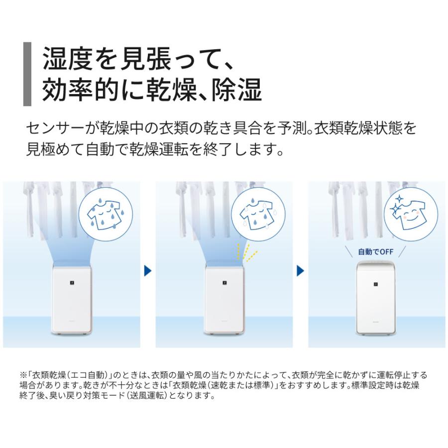 SHARP（シャープ） 衣類乾燥除湿機 CV-SH150-W ホワイト プラズマ
