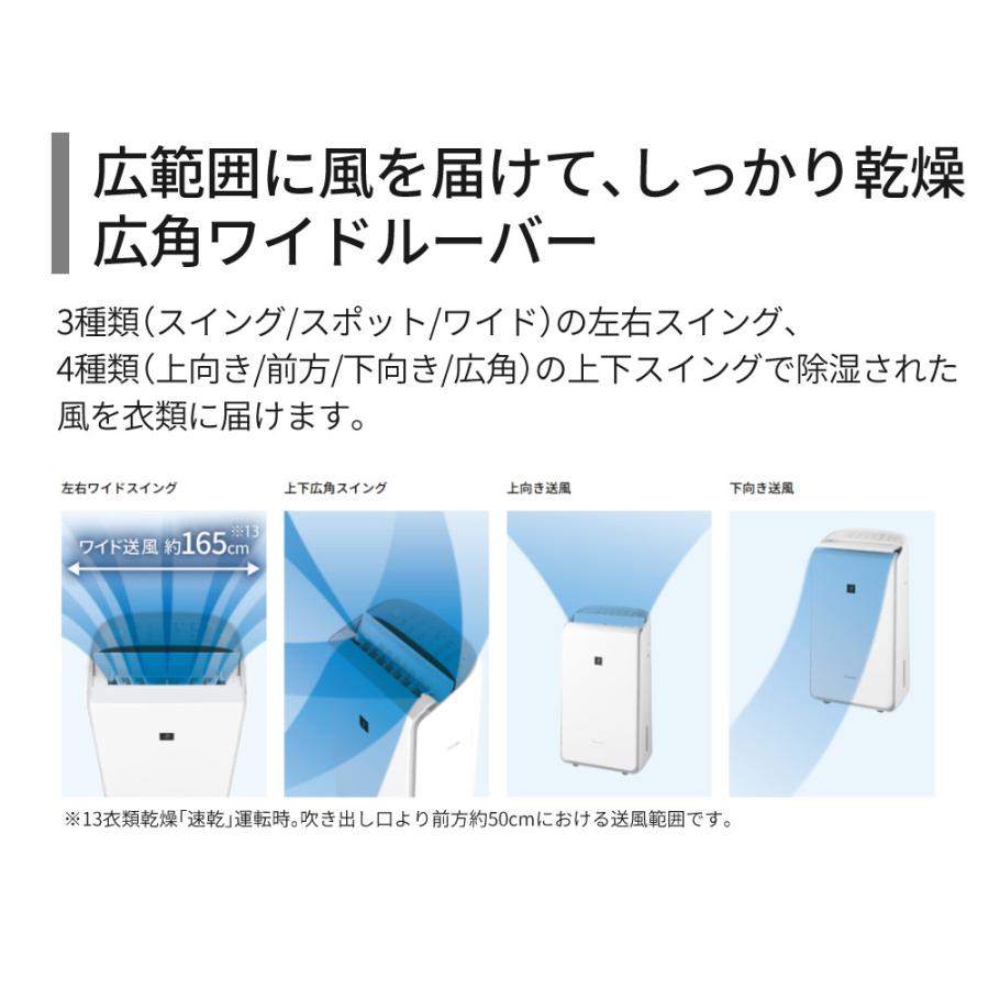 SHARP（シャープ） 衣類乾燥除湿機 CV-SH150-W ホワイト プラズマ