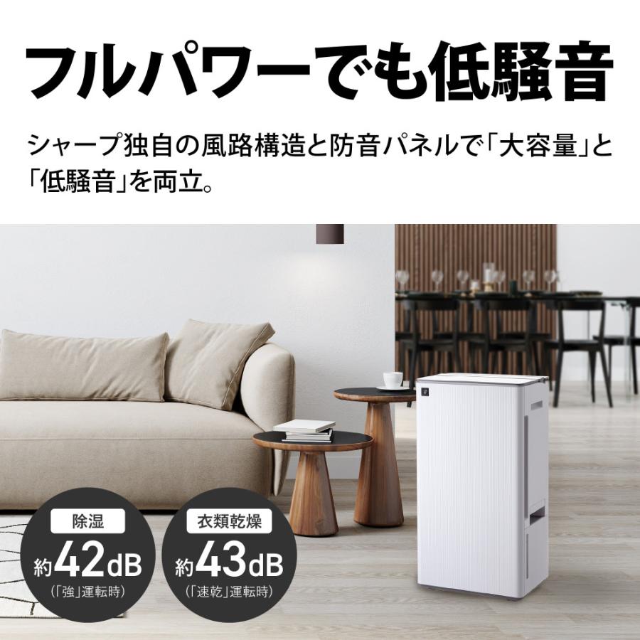 SHARP（シャープ） 衣類乾燥除湿機 CV-T190-W ホワイト コンプレッサー