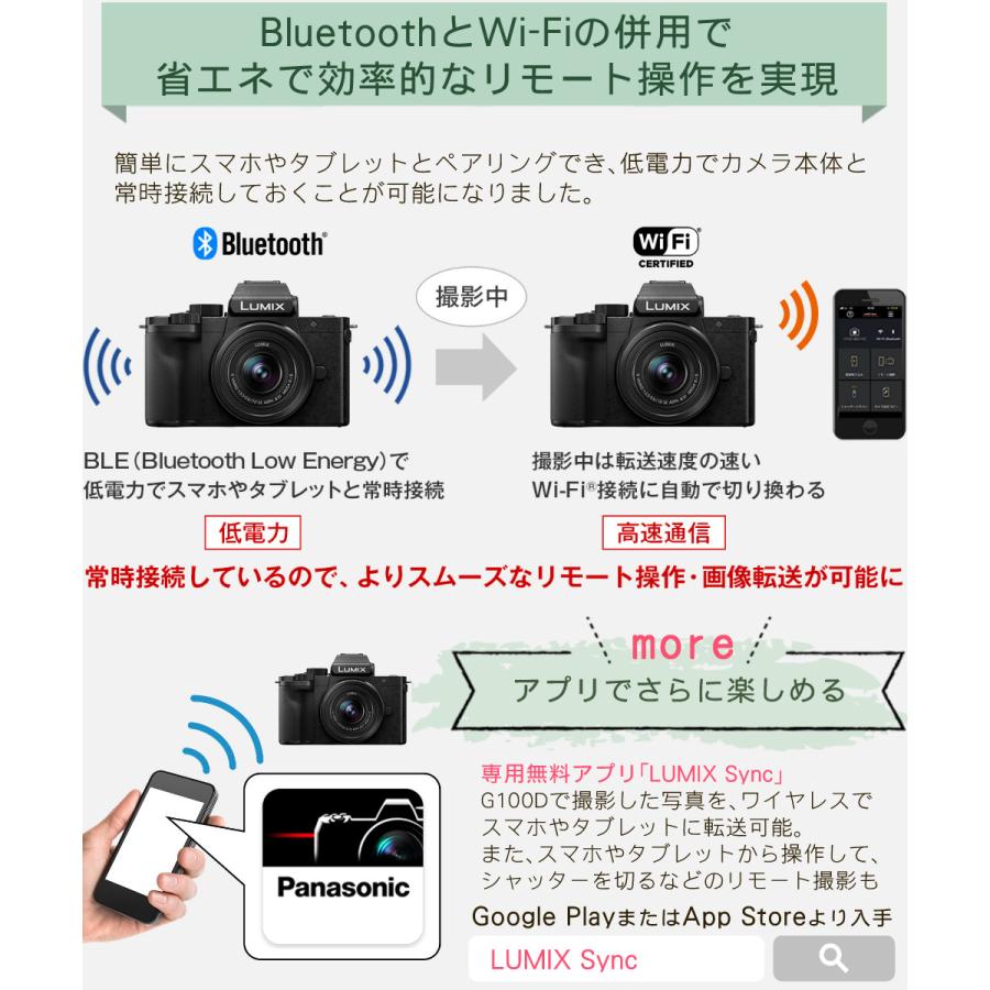 Panasonic（パナソニック） ミラーレス一眼カメラ LUMIX DC-G100DW-K