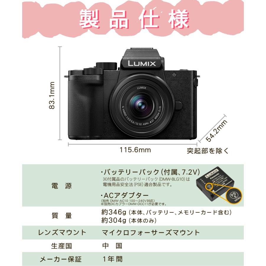 Panasonic（パナソニック） ミラーレス一眼カメラ LUMIX DC-G100DW-K