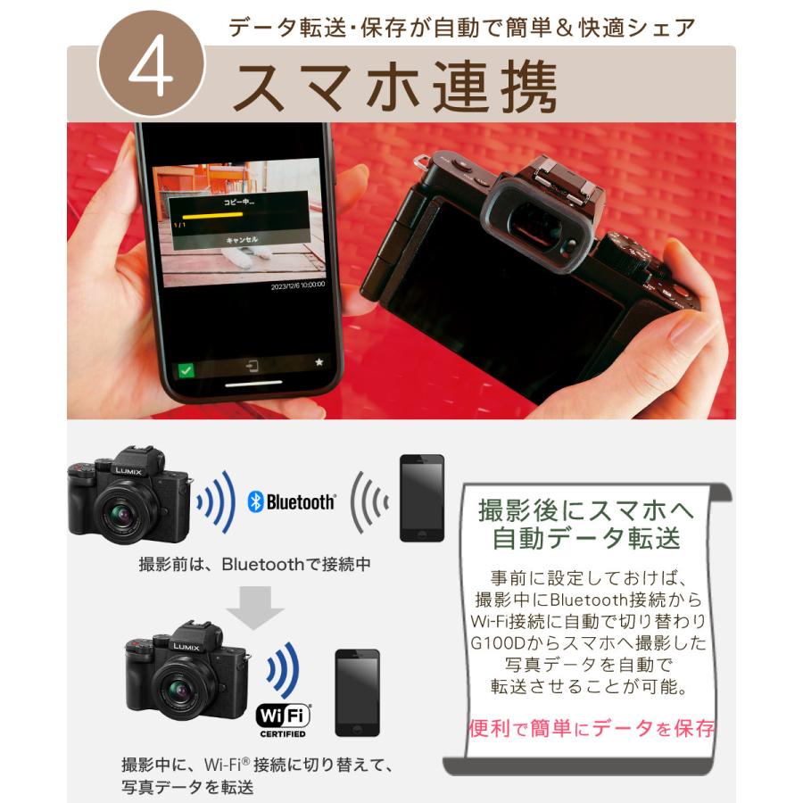 Panasonic（パナソニック） ミラーレス一眼カメラ LUMIX DC-G100DW-K