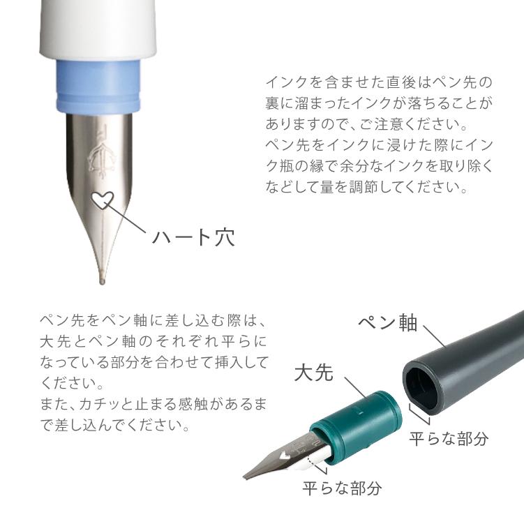 カリグラフィー カラーインク つけペン セット 初級-