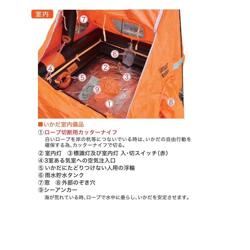 受注生産) 救命イカダ EX. 自動膨張救命いかだ 4人用(コンテナ 受注生産) 救命イカダ EX. 自動膨張救命いかだ 4人用(コンテナ