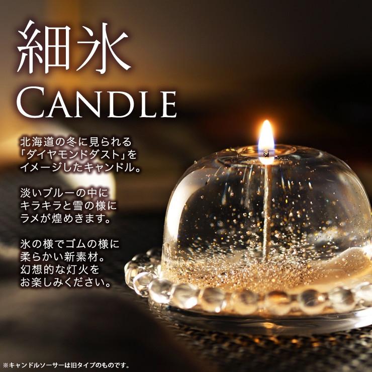 Candly キャンドリー 細氷キャンドル（ソーサー付） ローソク