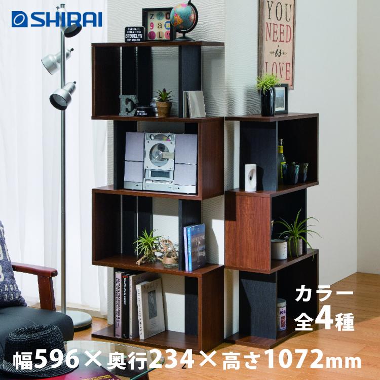 アクセントラック 幅 約60cm 3段 ホワイト 白 コビナス ジグザグラック 飾り棚 Cob 1160wh 白井産業 メーカー直送 ラッピング不可 ホームショッピング 通販 Paypayモール