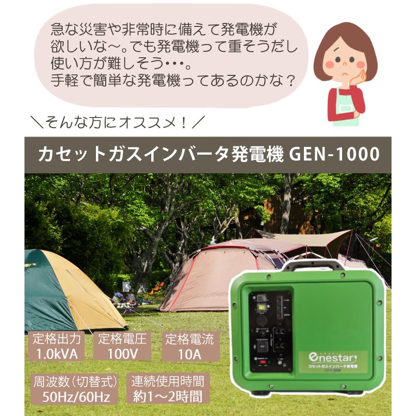 ティーエム カセットガス インバーター発電機 50 60hz Gen 1000 Tm カセットボンベ式自家発電機 ラッピング不可 ホームショッピング 通販 Paypayモール