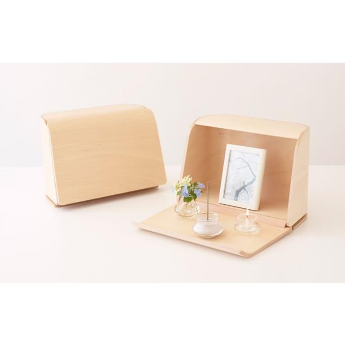 日本香堂 【仏具】 やさしい時間祈りの手箱 ナチュラル 小型 ミニ 仏壇 