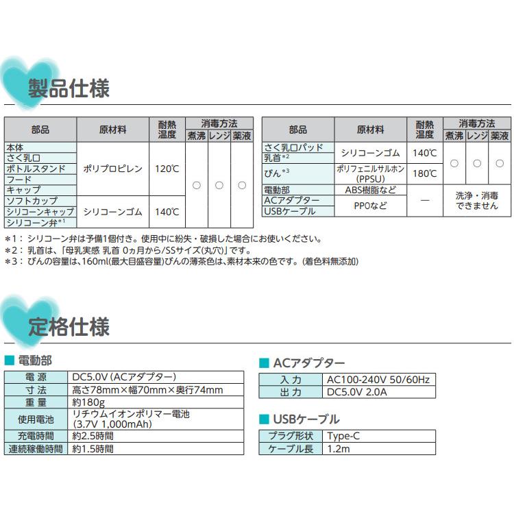 ピジョン 母乳アシスト 電動 さく乳器 Handy Fit＋ ハンディフィットプラス 片胸用｜homeshop｜17