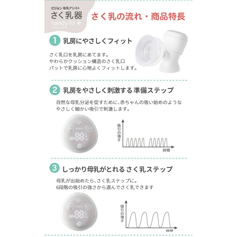 母乳アシスト ピジョン 電動 さく乳器 Handy Fit＋ ハンディフィット
