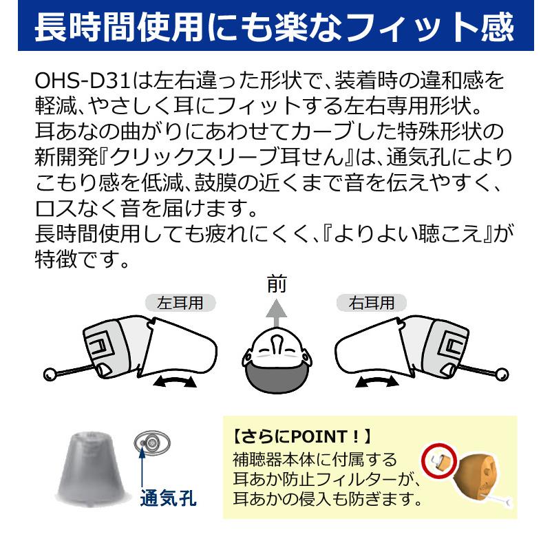 ONKYO（オンキヨー） オンキョー 耳穴式補聴器 OHS-D31 L（左耳用