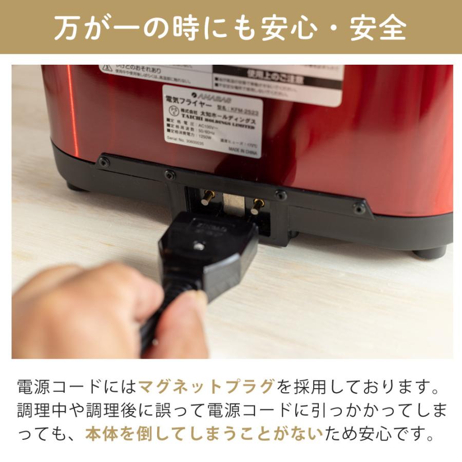 ANABAS（アナバス） 電気フライヤー 家庭用 蓋つき 卓上 窓付き KFM