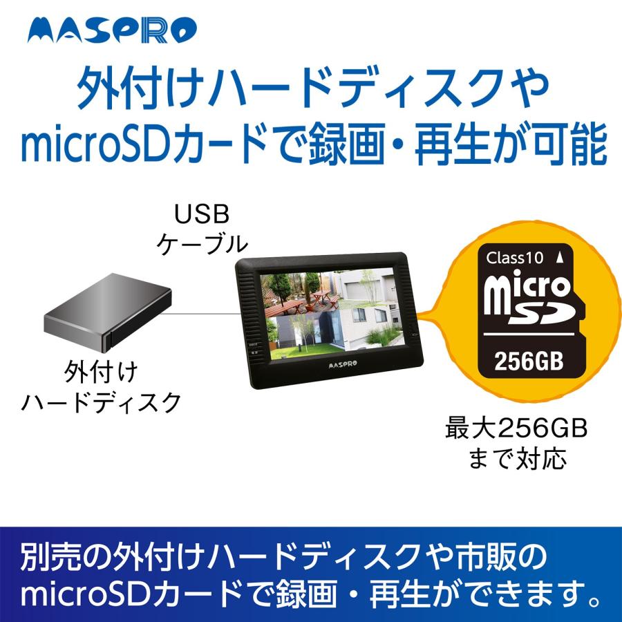 マスプロ電工(MASPRO) モニター＆ワイヤレスＨＤカメラセット用 マスプロ（MASPRO） マスプロ電工 モニター＆ワイヤレスHDカメラセット