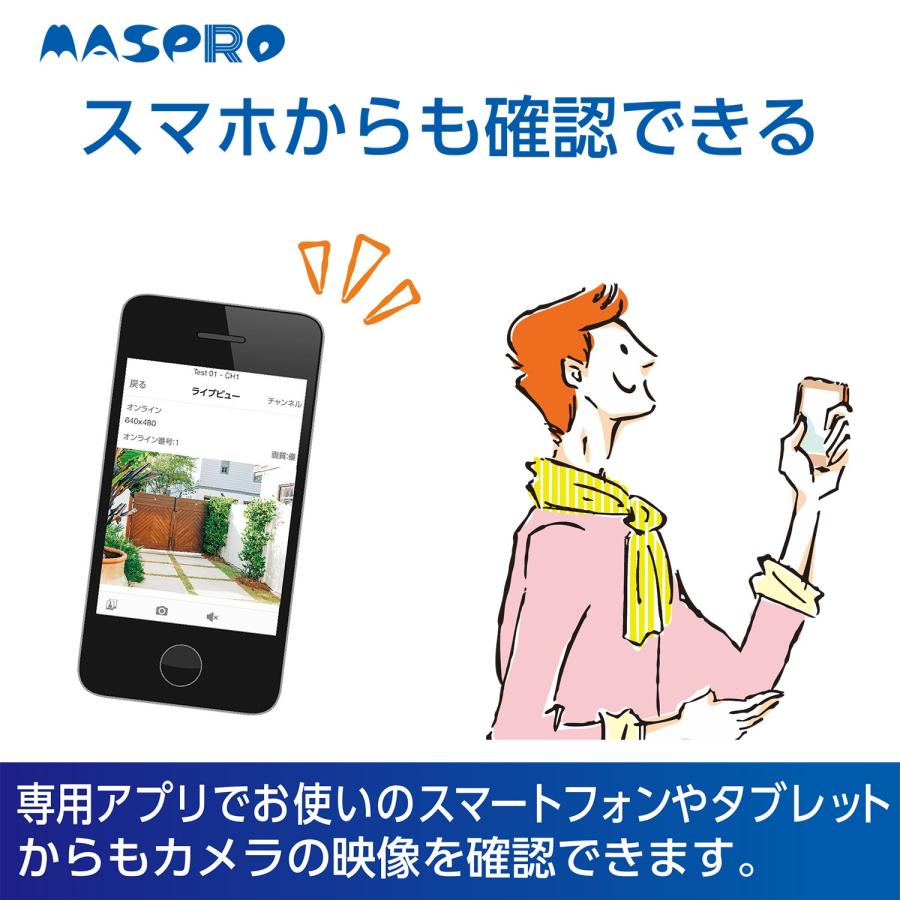 マスプロ（MASPRO） マスプロ電工 モニター＆ワイヤレスHDカメラセット