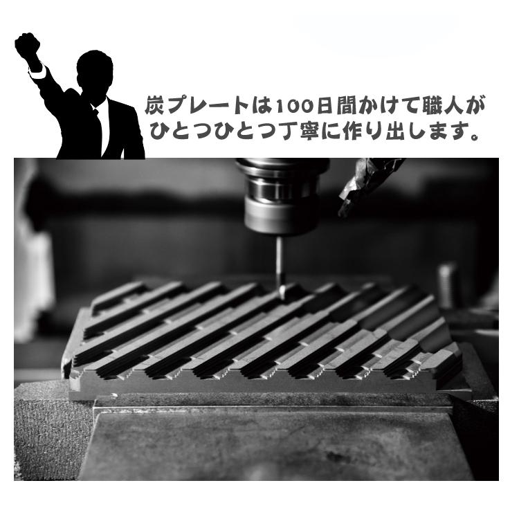 オークス（AUX） 大人の焼魚 炭グリル OTS8010 蓋付き 炭プレート 遠赤