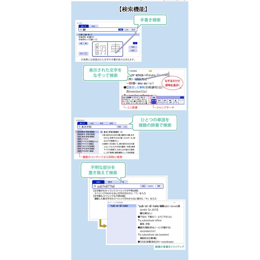 カシオ 電子辞書 エクスワード XD-SX4920 高校生 英語・国語強化モデル 高校 XDSX4920 XD-SX4920HSSET 3点セット｜homeshop｜09