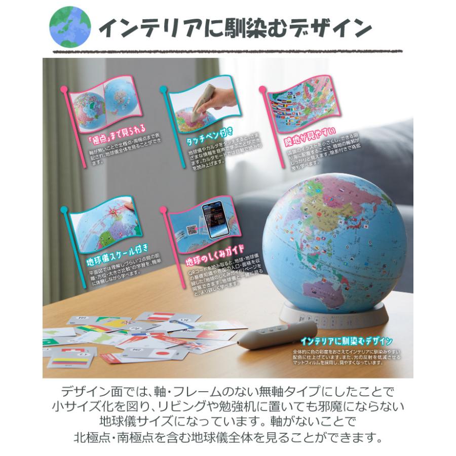 レイメイ藤井 タッチペン付き 地球儀 しゃべる国旗付地球儀＆カルタ