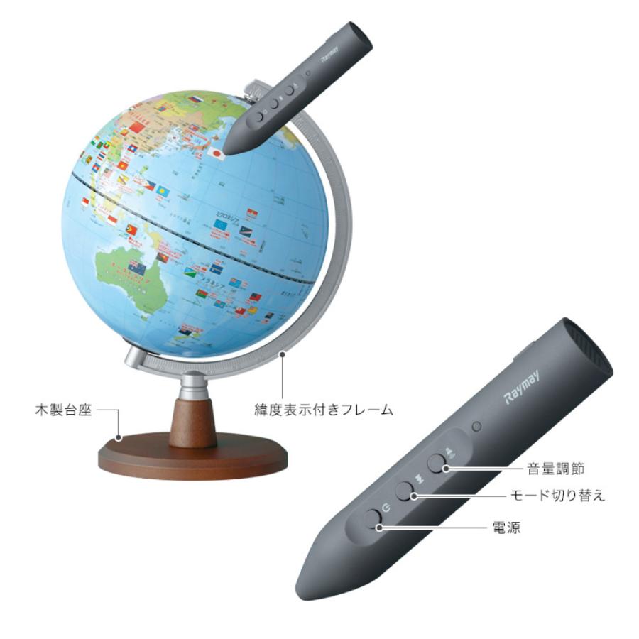レイメイ藤井 しゃべる国旗付地球儀 スタンダード（音声機能付） OYV46