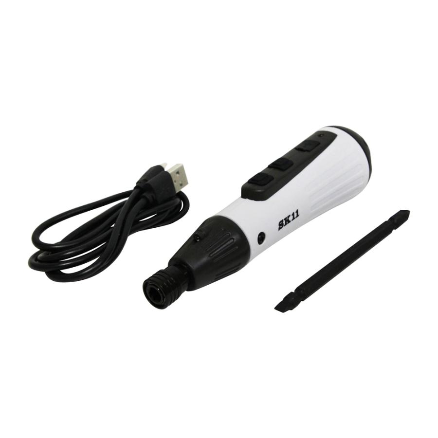 SK11 USB充電式デュアルドライバー SDV-DUO-WH/BK ホワイト 電動工具 電動ドライバー ハンドツール（代引き不可）（ラッピング不可）｜homeshop｜03