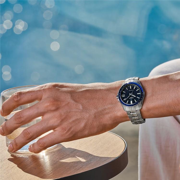 カシオ オシアナス 腕時計 マンタ ソーラー電波 チタン 3針 アナログ Bluetooth ブルー メンズ 国内正規品 OCW-S400-2AJF 3点セット｜homeshop｜09