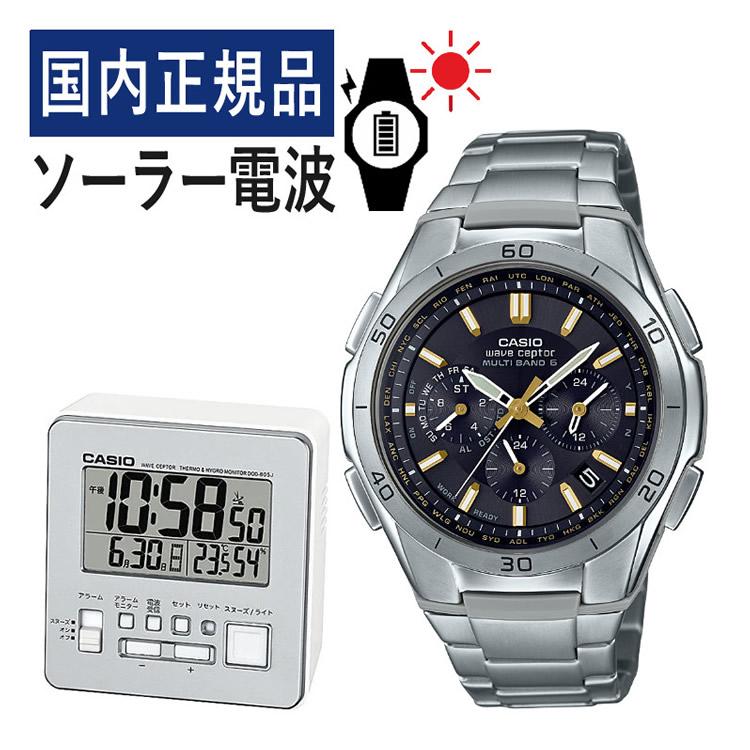 wave ceptor カシオ ウェーブセプター ソーラー電波時計 メタルバンド