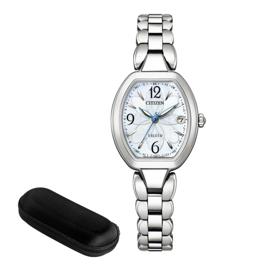 （時計ケース付） シチズン CITIZEN 腕時計 ES9480-56W エクシード レディース エコ・ドライブ フラワーバンドトノー（国内正規品）