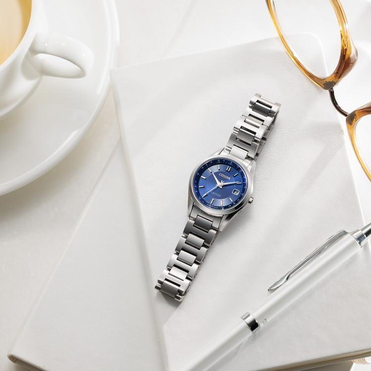 （専用ペア箱入り・クロス付）シチズン CITIZEN 腕時計 CB1110-61L・ES9370-62L エクシード EXCEED ペアウォッチ ソーラー電波 チタン アナログ（国内正規品）の画像