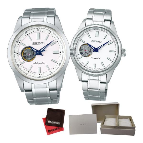 最安 ペア箱入り クロスセット セイコー Seiko 腕時計 Scve049 Ssde009 セイコーセレクション メカニカル ペアウォッチ セミスケルトン 国内正規品 人気が高い Www Gettoknowmontco Com