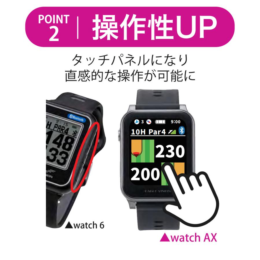 EAGLE VISION 朝日ゴルフ イーグルビジョン ウォッチ AX ブラック EV