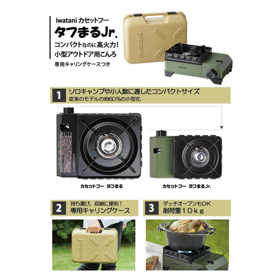 Iwatani（イワタニ） カセットフー タフまるJr. オリーブ ＆ ラグナ