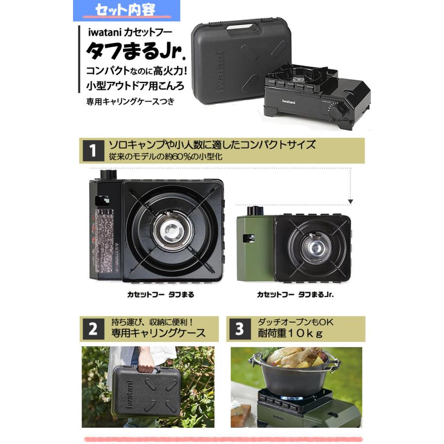 カセットフー イワタニ タフまるJr ブラック ＆ ラグナ ステンレス