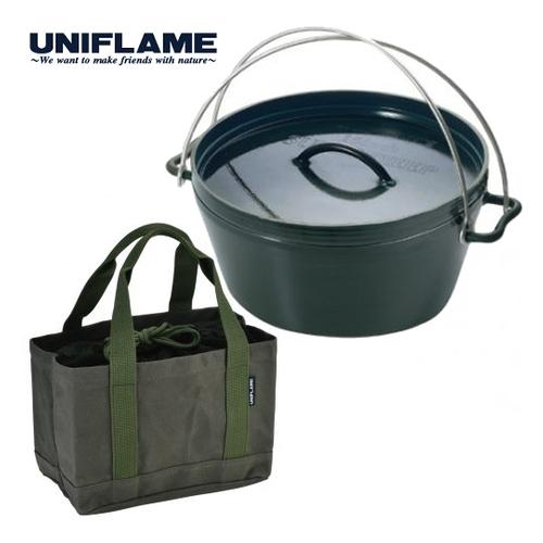 UFダッチオーブン10インチ＋ダッチオーブン用ケース UNIFLAME（ユニフレーム） (専用収納袋つき) UFダッチオーブン 10
