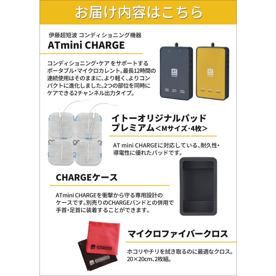 伊藤超短波 ATミニ チャージ 予備パッド&ケース付き 伊藤超短波 ATミニ チャージ 予備パッド&ケース付き