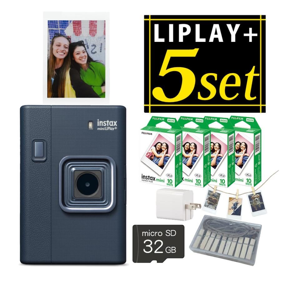 instax mini 富士フイルム チェキ LiPlay+ ミッドナイトブルー