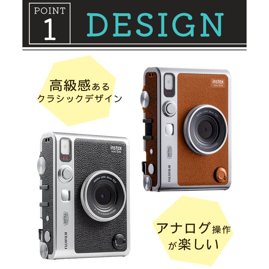 FUJIFILM 富士フイルム チェキ instax mini Evo ブラック イン