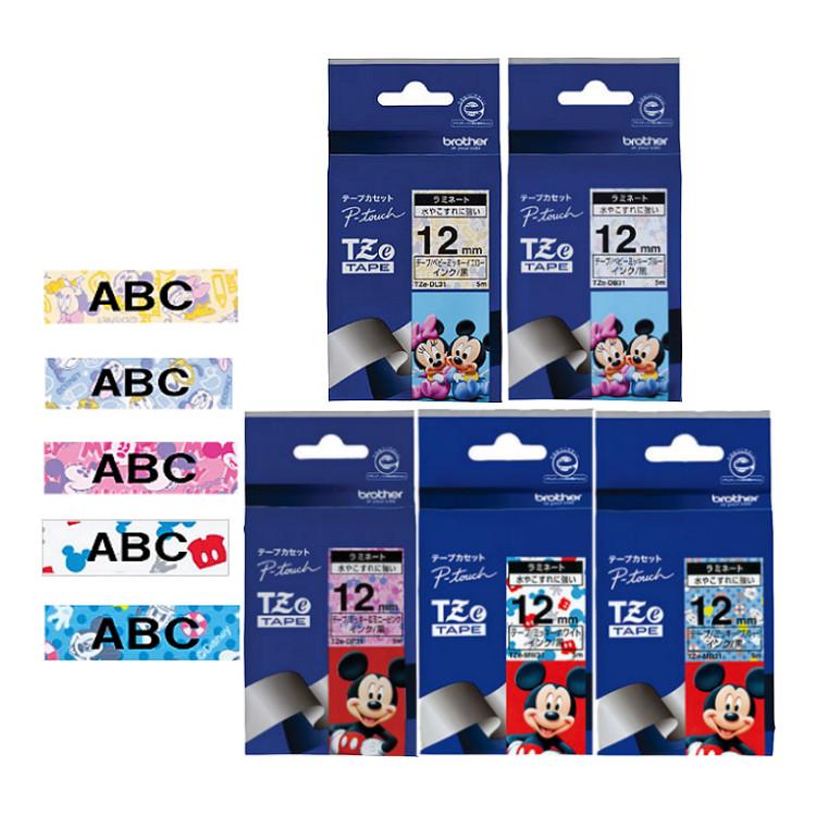 ブラザー工業 【ミッキーラベル 5種セット】brother ブラザー 純正
