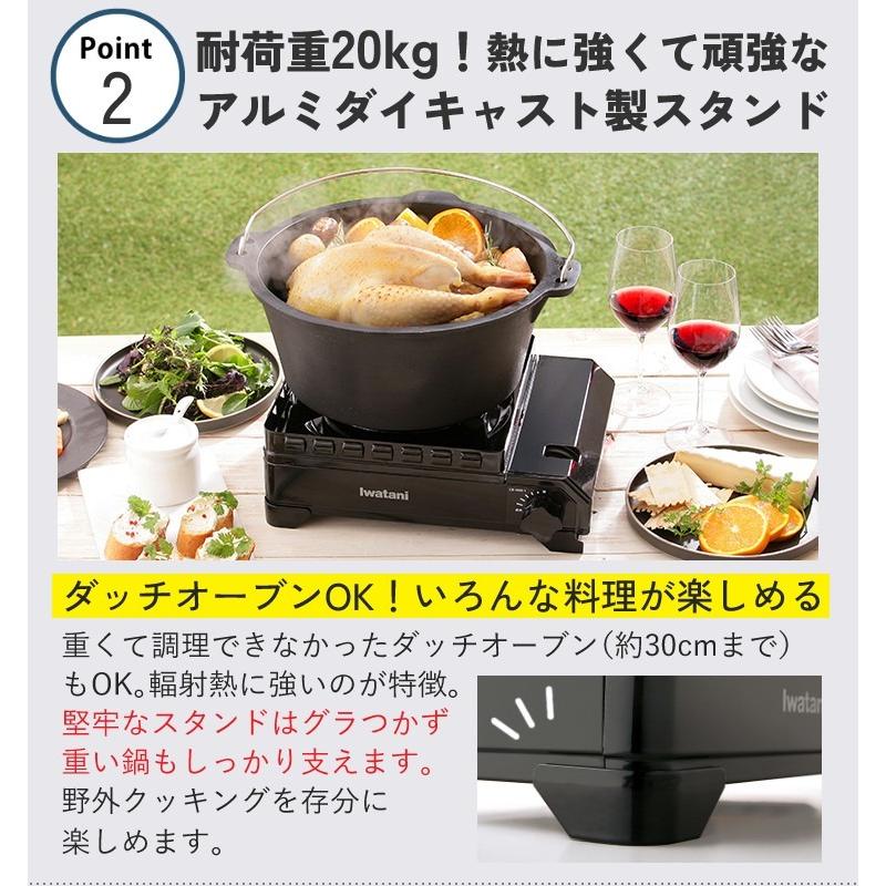 Iwatani（イワタニ） カセットコンロ タフまる CB-ODX-1-BK 網焼き