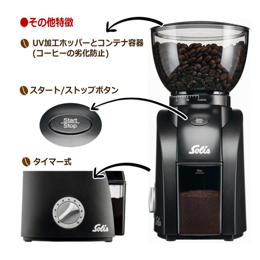 新品 ソリス SCALA PLUS コーヒーミル　SK1662 メーカー保証付き Solis（ソリス） SK1662 ブラック スカラゼロスタチック（Solis Coffee