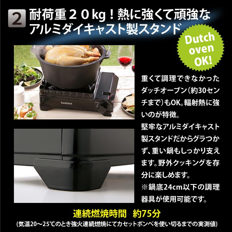 Iwatani イワタニ タフまる カセットコンロ ブラック CB-ODX-1 Iwatani イワタニ タフまる カセットコンロ ブラック CB-ODX-1