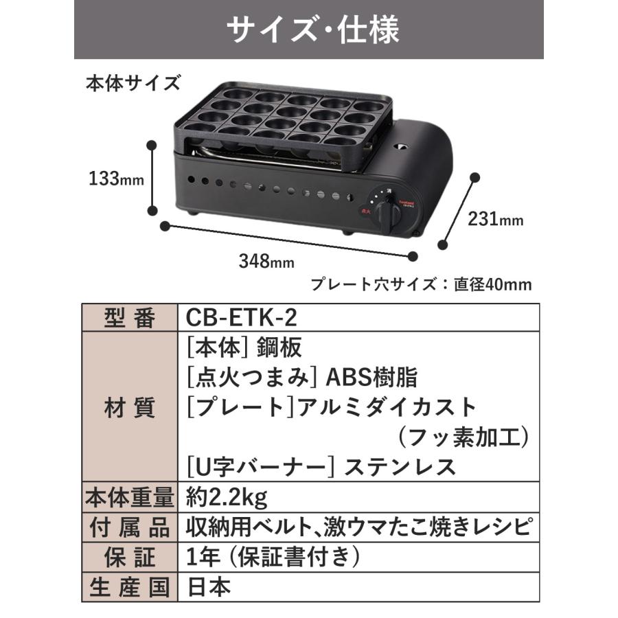 Iwatani イワタニ たこ焼き器 炎たこ2 CB-ETK-2 舟皿 ピック 油 Iwatani イワタニ たこ焼き器 炎たこ2 CB-ETK-2 舟皿 ピック 油
