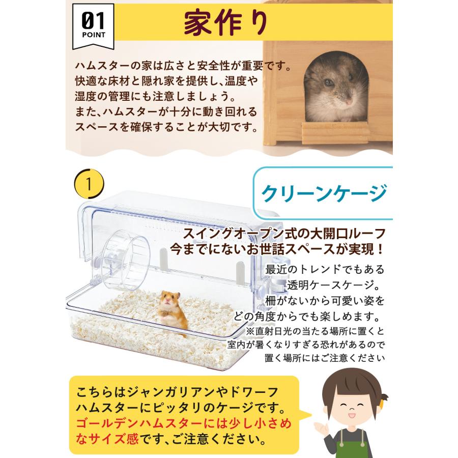 マルカン クリーンケージ 460 ＋ ハムスター 飼育 用品付き 15点セット