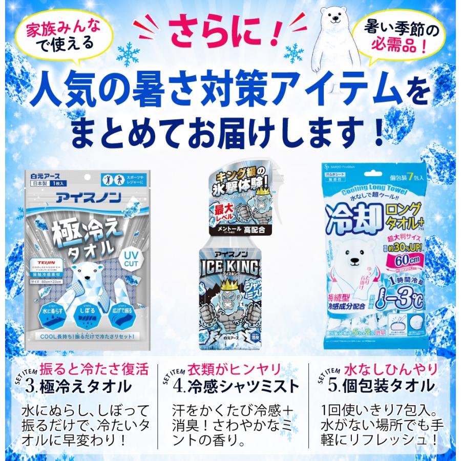 アイスノン 冷感グッズ 6点セット 暑さ対策グッズ ネッククーラー 氷嚢