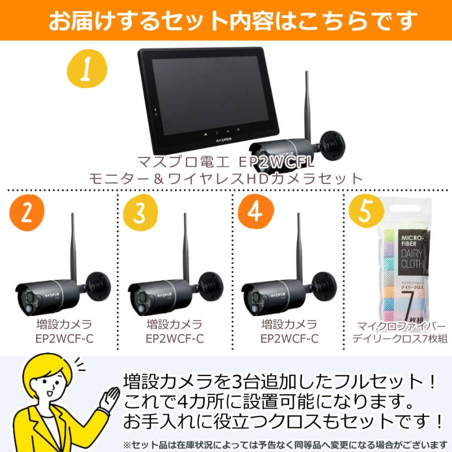 マスプロ（MASPRO） マスプロ電工 モニター＆ワイヤレスHDカメラセット